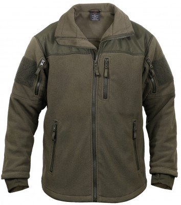 Куртка оливковая флисовая тактическая Rothco Spec Ops Tactical Fleece Jacket Olive Drab 96675, фото