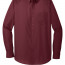 Бордовая рубашка с длинным рукавом Port Authority Long Sleeve Carefree Poplin Shirt Burgundy W100 - Бордовая рубашка с длинным рукавом Port Authority Long Sleeve Carefree Poplin Shirt W100