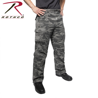 Брюки винтажные десантные черный камуфляж урбан Rothco Vintage Paratrooper Pants Black Camo 3865, фото