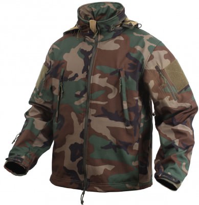 Куртка тактическая софтшелл лесной камуфляж вудланд Rothco Special Ops Tactical Soft Shell Jacket Woodland Camo 9906, фото
