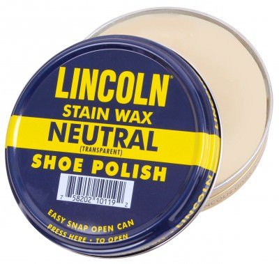 Американский крем для обуви безцветный c воском карнаубы Lincoln U.S.M.C. Stain Wax Shoe Polish Neutral 20110, фото