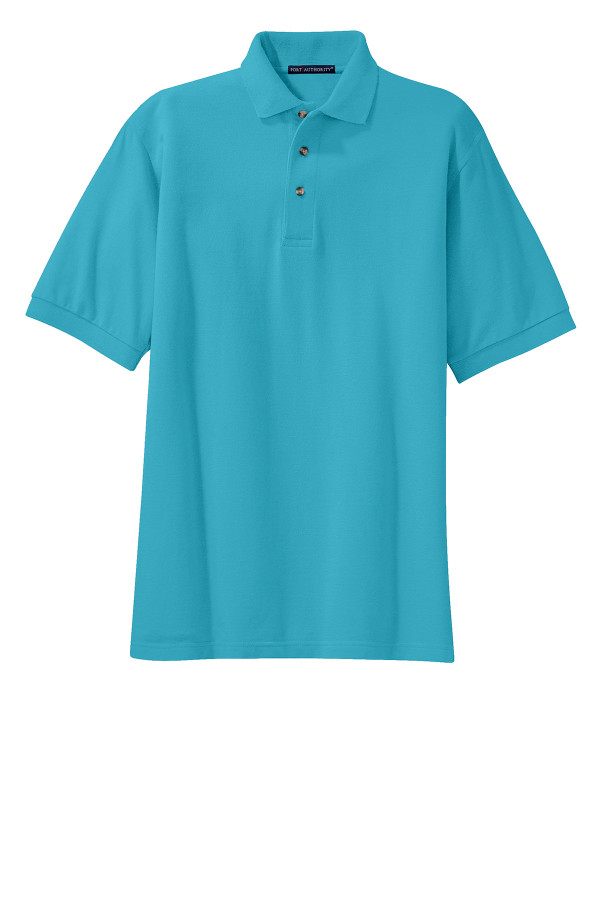 Классическая бирюзовая хлопковая футболка поло Port Authority