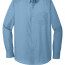 Голубая рубашка с длинным рукавом Port Authority Long Sleeve Carefree Poplin Shirt Carolina Blue W100 - Голубая рубашка с длинным рукавом Port Authority Long Sleeve Carefree Poplin Shirt Carolina Blue W100
