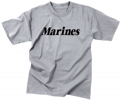 Футболка детская Rothco Kids Marines Physical Training T-shirt Grey 66032, фото