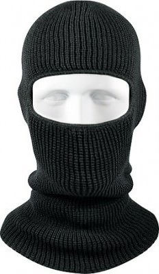 Черная акриловая американская маска с вырезом для глаз Rothco One-Hole Face Mask Black 5505, фото