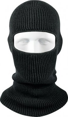Черная акриловая американская маска с вырезом для глаз Rothco One-Hole Face Mask Black 5505, фото