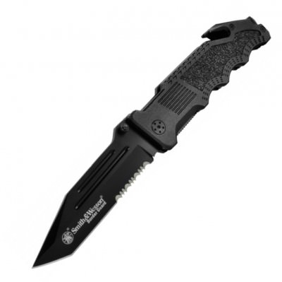 Нож карманный Smith & Wesson Border Guard Rescue Knife Black 3096, фото