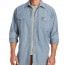 Wrangler Men's Authentic Cowboy Cut Work Western Long-Sleeve Shirt # Chambray Blue - 915stv7LOWL._UL1500_.jpg