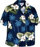 Pacific Legend Hibiscus Islands Hawaiian Shirts - 346-2798 Navy