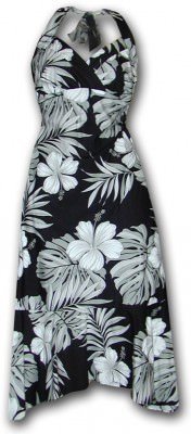 Платье гавайское халтер Pacific Legend Halter Dress - 328-3589 Black, фото