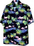 Men's Hawaiian Shirts Allover Prints - 410-3416 Black