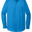 Светло-синяя рубашка с длинным рукавом Port Authority Long Sleeve Carefree Poplin Shirt Coastal Blue W100 - Светло-синяя рубашка с длинным рукавом Port Authority Long Sleeve Carefree Poplin Shirt Coastal Blue W100