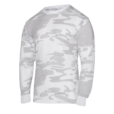 Футболка с длинным рукавом белый камуфляж Rothco Long Sleeve T-Shirt White Camo 21820, фото