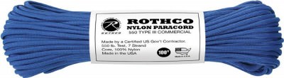 Паракорд нейлоновый синий Rothco Nylon Paracord Type III 550 LB 100FT Royal Blue 148, фото