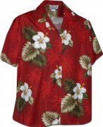Pacific Legend Hibiscus Islands Hawaiian Shirts - 346-2798 Red