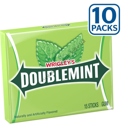 Жевательная резинка со вкусом двойной мяты Wrigley's Doublemint 15 шт, фото
