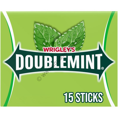 Жевательная резинка со вкусом двойной мяты Wrigley's Doublemint 15 шт, фото