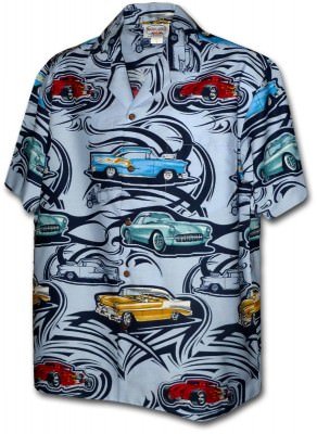 Гавайская рубашка Pacific Legend Matched Front Men's Hawaiian Shirts - 442-3808 Blue, фото