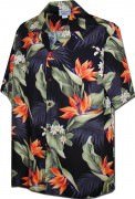 Men's Hawaiian Shirts Allover Prints 410-3470 Black