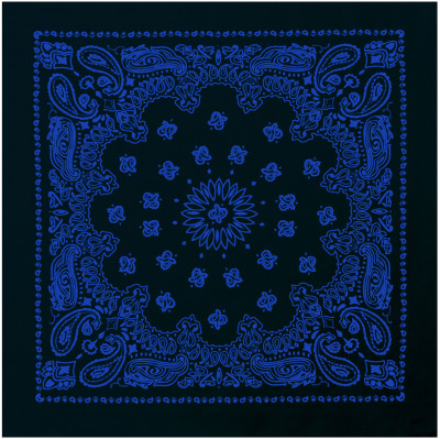 Черная бандана с синим орнаментом Rothco Trainmen Bandana Black/Blue Print (56 x 56 см) 4044, фото