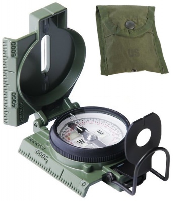 Компас военный тактический оливковый Cammenga G.I. Military Phosphorescent Lensatic Compass Olive Drab 415, фото