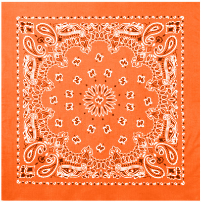 Оранжевая бандана с черно-белым орнаментом Rothco Trainmen Bandana Orange (56 x 56 см) 4948, фото