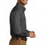 Темно-серая рубашка с длинным рукавом Port Authority Long Sleeve Carefree Poplin Shirt Graphite W100 - Темно-серая рубашка с длинным рукавом Port Authority Long Sleeve Carefree Poplin Shirt Graphite W100