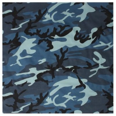 Бандана хлопковая городской голубой камуфляж Rothco Classic Bandana Sky Blue Camo (56 x 56 см) 4138, фото