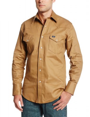 Wrangler Men's Authentic Cowboy Cut Work Western Long-Sleeve Shirt # Rawhide, фото
