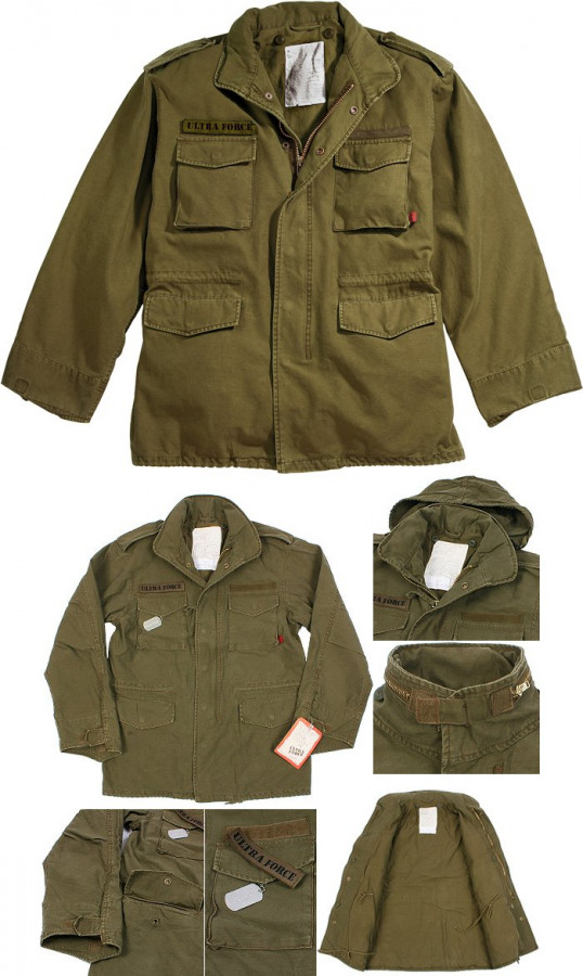 Американская винтажная коричневая хлопковая куртка Rothco Vintage