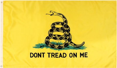 Желтый Гадсденовский флаг с гремучей змеёй Rothco Don't Tread On Me Flag (90x150 см) 1546, фото