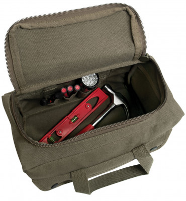 Оливковая сумка механика с U-образной горловиной Rothco Mechanics Tool Bag w/ U-Shaped Zipper Olive Drab 9255, фото