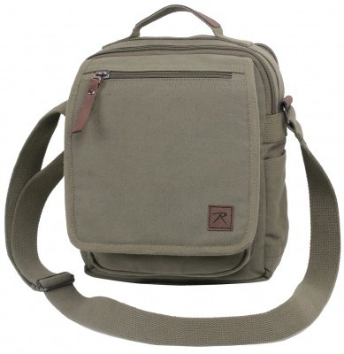 Сумка хлопковая оливковая для планшета и документов Rothco Everyday Work Shoulder Bag Olive Drab 2359, фото