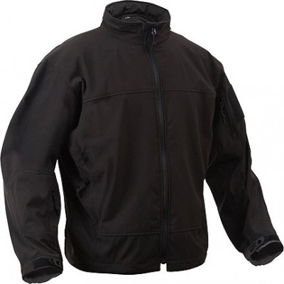 Куртка летняя черная софтшелл Rothco Covert Ops Light Weight Soft Shell Jacket Black 5262, фото