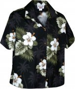 Pacific Legend Hibiscus Islands Hawaiian Shirts - 346-2798 Black