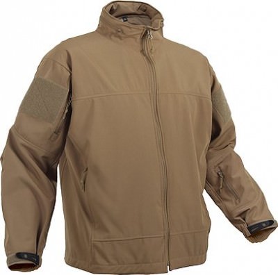 Куртка летняя койотовая мембранная софтшелл Rothco Covert Ops Light Weight Soft Shell Jacket Coyote 5862, фото
