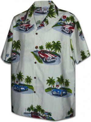 Гавайская рубашка Pacific Legend Matched Front Men's Hawaiian Shirts - 442-3656 Cream, фото