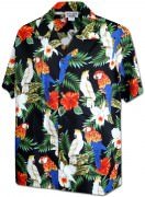 Men's Hawaiian Shirts Allover Prints - 410-3896 Black