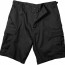 Шорты черные хлопковые рип-стоп Rothco Rip-Stop BDU Short Black 7047 - Шорты комбат Rothco Rip-Stop BDU Short Black 7047