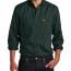 Классическая темно-зеленая мужская рубашка Wrangler с длинным рукавом Wrangler Men's RIGGS Workwear® Twill Work Shirt Forest Green - Классическая темно-зеленая мужская рубашка Wrangler с длинным рукавом Wrangler Men's RIGGS Workwear® Twill Work Shirt Forest Green