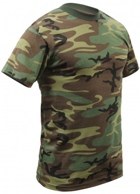 Футболка лесной камуфляж Rothco T-Shirt Woodland Camouflage 8777, фото
