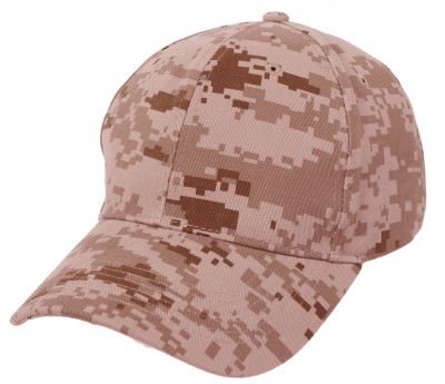 Бейсболка пустынный цифровой камуфляж Rothco Supreme Camo Low Profile Cap Desert Digital Camouflage 8611, фото