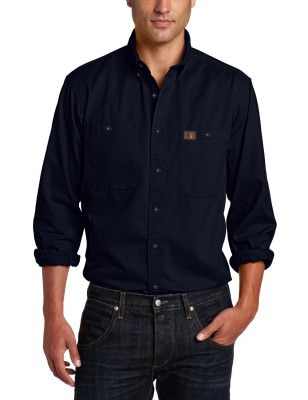 Wrangler Men's RIGGS Workwear® Twill Work Shirt # Navy, фото