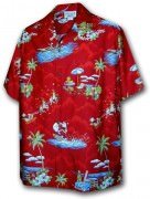 Pacific Legend Matched Front Men's Hawaiian Shirts 442-3650 Red