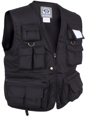 Жилет фногофункциональный туристический чёрный Rothco Uncle-Milty Travel Vest Black 7531, фото