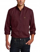 Wrangler Men's RIGGS Workwear® Twill Work Shirt # Burgundy