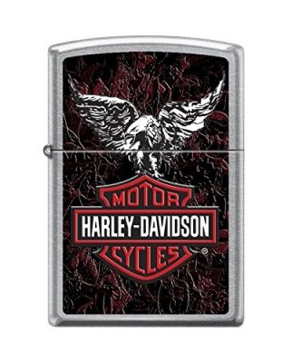 Zippo Harley-Davidson Eagle Wings Pocket Lighter Street Chrome, фото