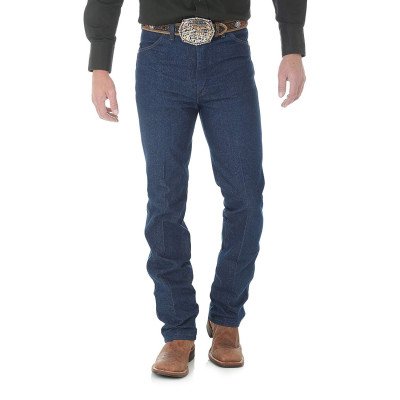 Синие мужские джинсы Wrangler Men's Cowboy Cut Slim Fit Jean Rigid Indigo 0936DEN, фото