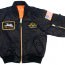 Куртка черная детская с нашивками авиации Rothco Kids Flight Jacket With Patches Black 7341 - Куртка детская Rothco Kids Flight Jacket With Patches Black # 7341