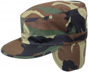 Rothco G.I. Type Combat Caps w/ Flaps Woodland Camo 5612